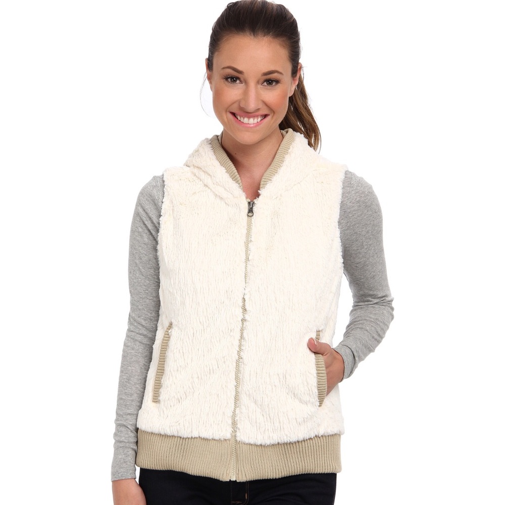 Patagonia faux fur hooded vest